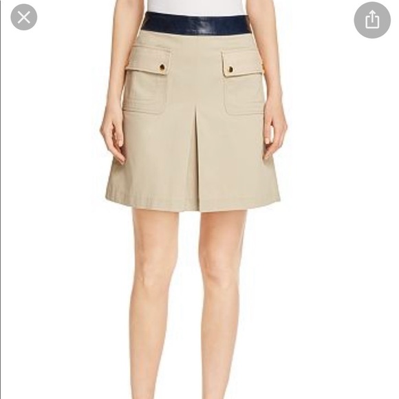 Tory Burch leather waist utility joss skirt - Picture 2 of 11
